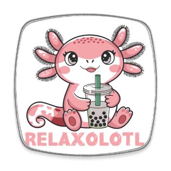 Süßes Axolotl Kawaii Axolotl Liebhaber - Viereckiger Kühlschrankmagnet - Weiß - Vorne