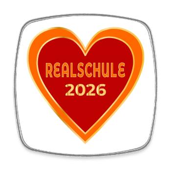 Realschule 2026 Herz - Magnet carré - blanc - Devant