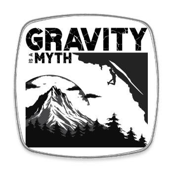 Gravity is a myth - Viereckiger Kühlschrankmagnet - Weiß - Vorne