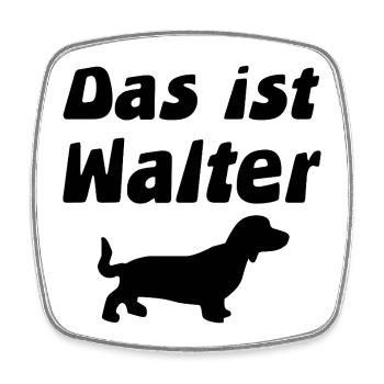 Dackel - Viereckiger Kühlschrankmagnet - Weiß - Vorne