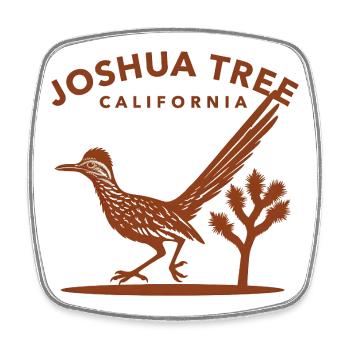 Joshua Tree California - Viereckiger Kühlschrankmagnet - Weiß - Vorne