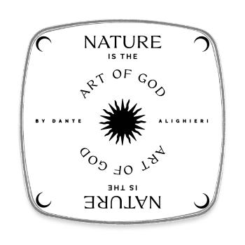 Nature is the Art of God - Viereckiger Kühlschrankmagnet - Weiß - Vorne