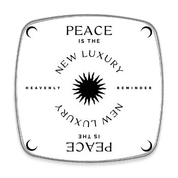 Peace is the new Luxury - Viereckiger Kühlschrankmagnet - Weiß - Vorne