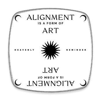 Alignment is a Form of Art - Viereckiger Kühlschrankmagnet - Weiß - Vorne