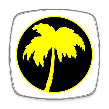 Palm trees - Square fridge magnet - white - Front