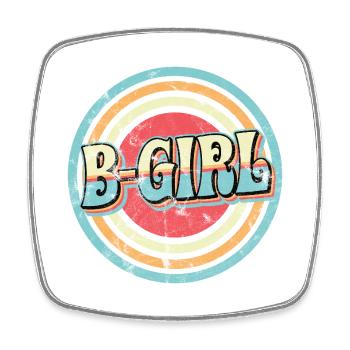 b-Girl Breakdance Girl - Viereckiger Kühlschrankmagnet - Weiß - Vorne