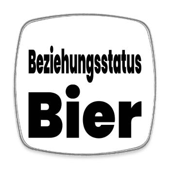 Bier - Viereckiger Kühlschrankmagnet - Weiß - Vorne