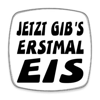 Eis - Viereckiger Kühlschrankmagnet - Weiß - Vorne