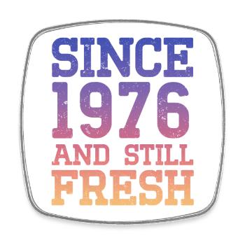 1976 50th Birthday - Square fridge magnet - white - Front