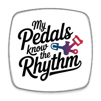 Professional Bicycle Acrobatics Rhythm Athlete  - Square fridge magnet - white - Front