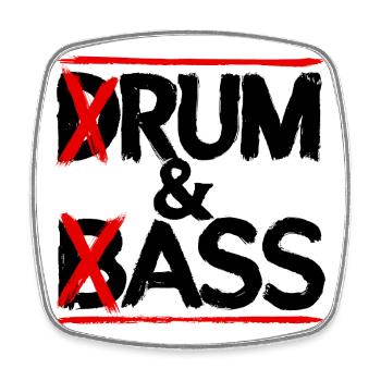Drum & Bass / Rum & Ass Drummer Band Musik - Viereckiger Kühlschrankmagnet - Weiß - Vorne