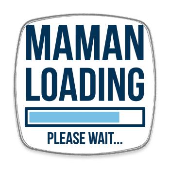 Mama lädt Baby-Design - Viereckiger Kühlschrankmagnet - Weiß - Vorne