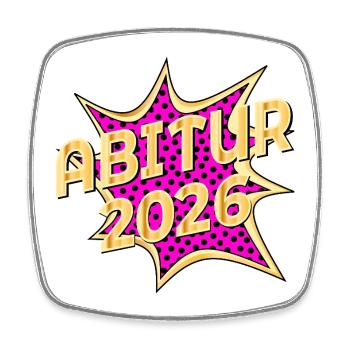 Abi Popart Abitur 2026 - Viereckiger Kühlschrankmagnet - Weiß - Vorne