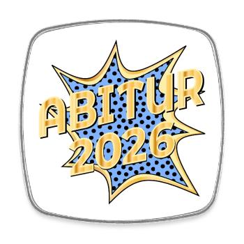 Graduation gifts Abitur 2026 - Square fridge magnet - white - Front