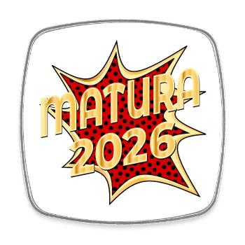 Popart graduation from high school in 2026 - Square fridge magnet - white - Front