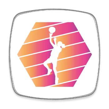 Basketball player - Square fridge magnet - white - Front