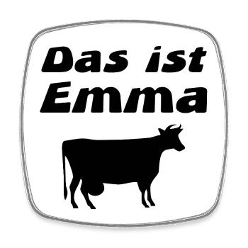 Kühe - Viereckiger Kühlschrankmagnet - Weiß - Vorne