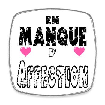 En Manque d'Affection - Magnet carré - blanc - Devant