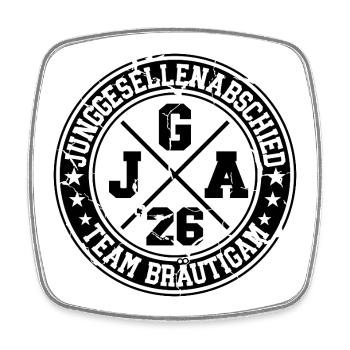 JGA Team Bräutigam 2026 Junggesellenabschied - Viereckiger Kühlschrankmagnet - Weiß - Vorne