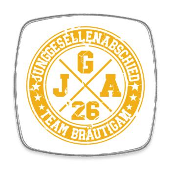 JGA Team Bräutigam 2026 Junggesellenabschied - Viereckiger Kühlschrankmagnet - Weiß - Vorne