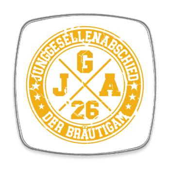  JGA 2026 Der Bräutigam Junggesellenabschied - Viereckiger Kühlschrankmagnet - Weiß - Vorne