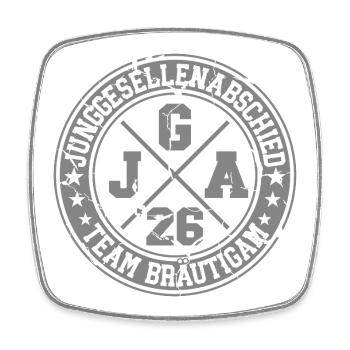 Team Bräutigam JGA 2026 Junggesellenabschied - Viereckiger Kühlschrankmagnet - Weiß - Vorne