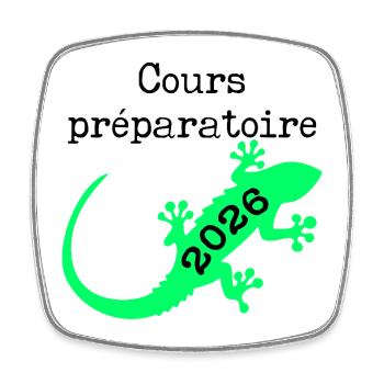 Preparatory Course 2026 School - Square fridge magnet - white - Front