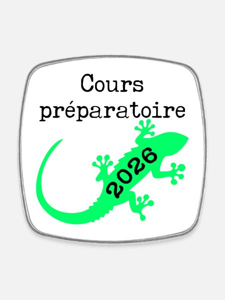 Cours Préparatoire 2026 École - Magnet carré - blanc