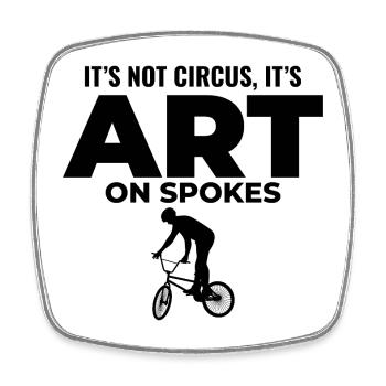 Art artistique du cyclisme - Magnet carré - blanc - Devant