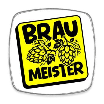 Braumeister Brauerei Hopfen - Viereckiger Kühlschrankmagnet - Weiß - Vorne