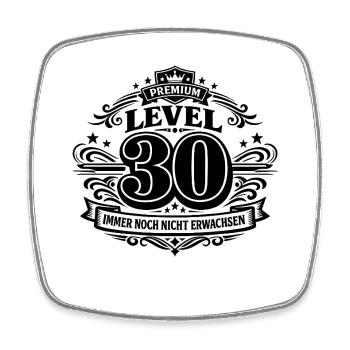 Level 30 Premium Geburtstagsdesign - Viereckiger Kühlschrankmagnet - Weiß - Vorne