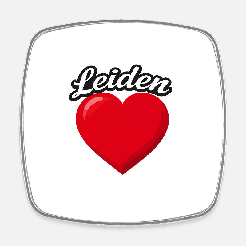 Leiden Heart Design - Square fridge magnet - white