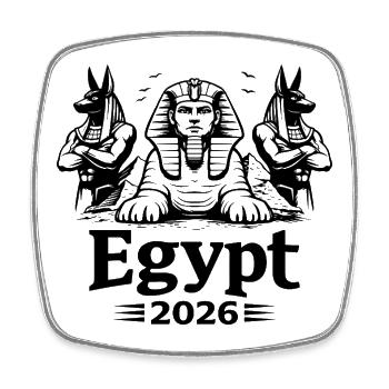 Sphinx Anubis Égypte 2026 Mysticisme - Magnet carré - blanc - Devant