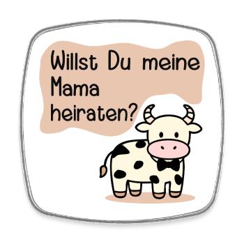 Hochzeit Mama Heiraten - Viereckiger Kühlschrankmagnet - Weiß - Vorne