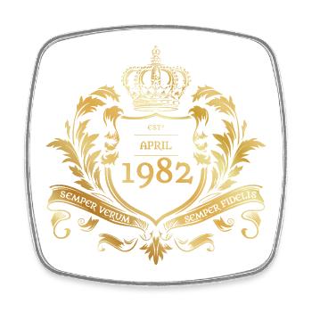 44. Geburtstag Semper Verum - Créé en 04/1982 - Magnet carré - blanc - Devant