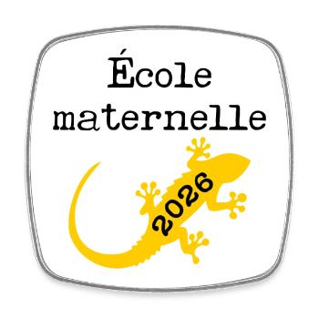 École Maternelle 2026 - Magnet carré - blanc - Devant