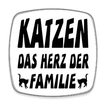 Katzen - Viereckiger Kühlschrankmagnet - Weiß - Vorne