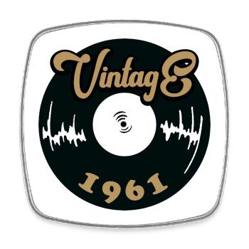 1961 Cube - Square fridge magnet - white - Front