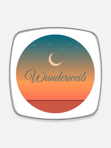 Wunderweib - Viereckiger Kühlschrankmagnet - Weiß