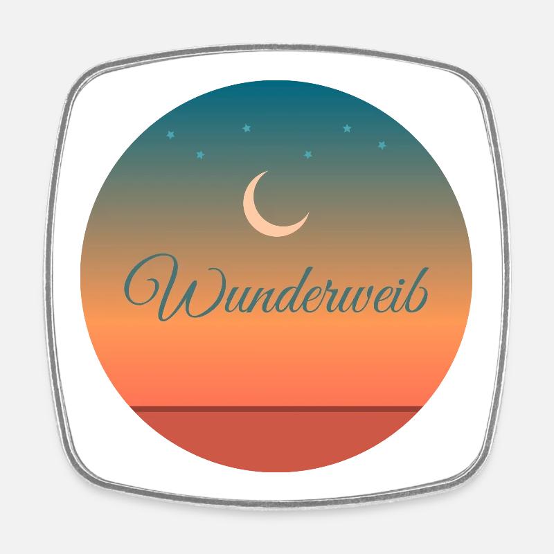 Wunderweib - Viereckiger Kühlschrankmagnet - Weiß