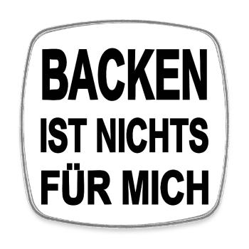 Backen - Viereckiger Kühlschrankmagnet - Weiß - Vorne