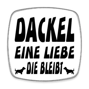 Dackel - Viereckiger Kühlschrankmagnet - Weiß - Vorne