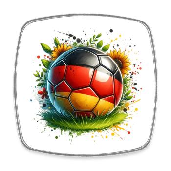 Deutschland Fussball Ball Landschaft - Viereckiger Kühlschrankmagnet - Weiß - Vorne