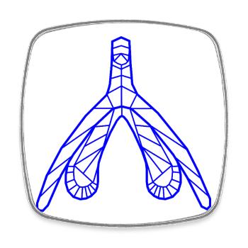 Klitoris_marine - Square fridge magnet - white - Front