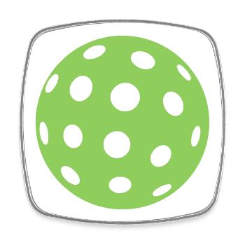 Pickleball - Square fridge magnet - white - Front