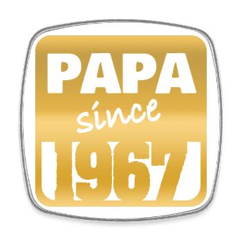 Born in 1967 - Square fridge magnet - white - Front