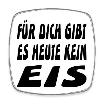 Eis - Viereckiger Kühlschrankmagnet - Weiß - Vorne