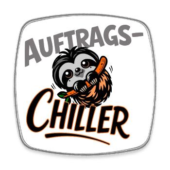 Auftrags Chiller Faultier Lustiges Büro Motiv - Viereckiger Kühlschrankmagnet - Weiß - Vorne