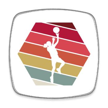 Basketball player - Square fridge magnet - white - Front