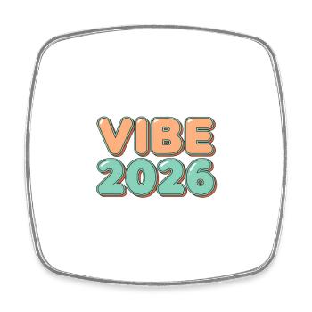 Remise des diplômes de fin d’études secondaires Vibe 2026 - Magnet carré - blanc - Devant
